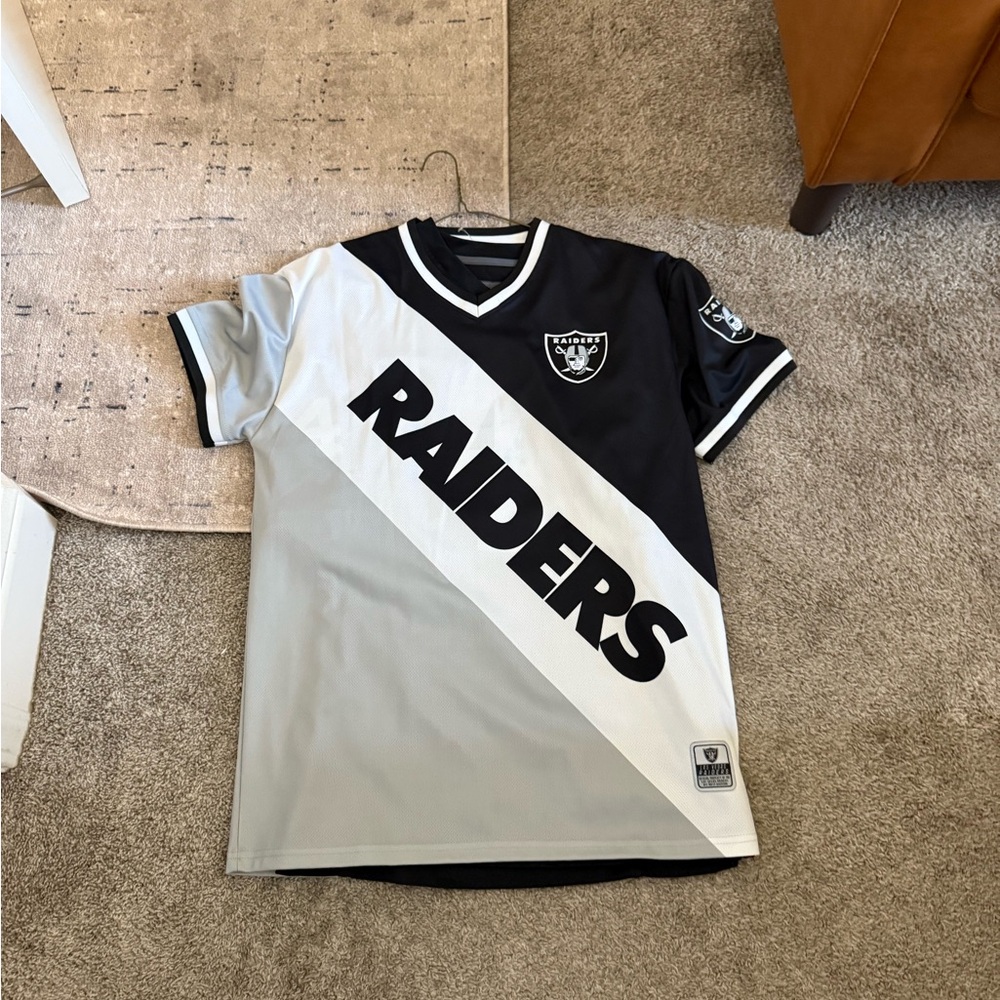 NFL Raiders Black and Gray Split Jersey